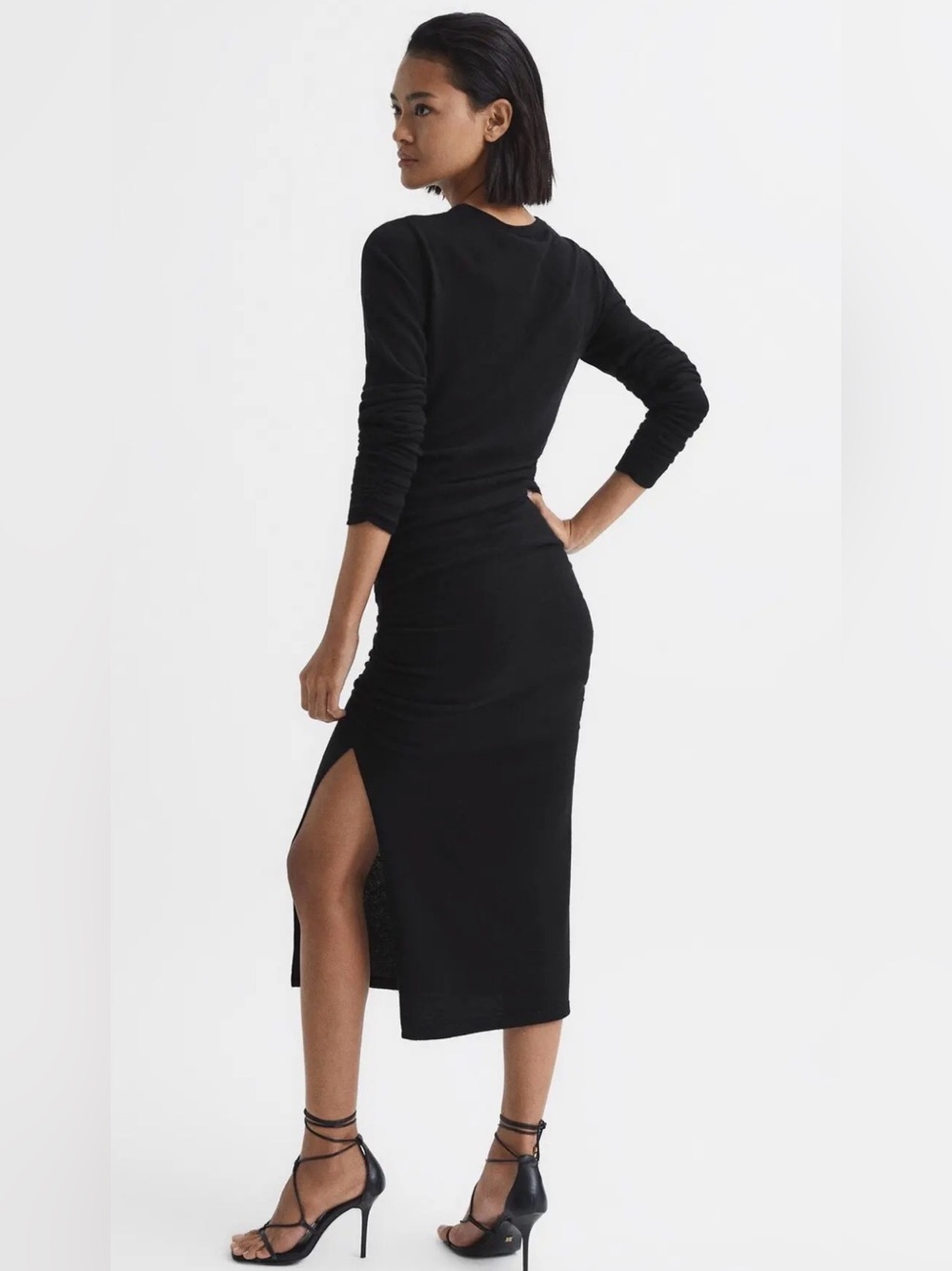 Reiss CHARLEY CREW KNIT Dress Black NEW Size XS